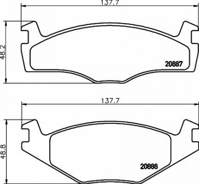 HELLA PAGID 8db355006381 -  Комплект тормозных колодок, дисковый тормоз